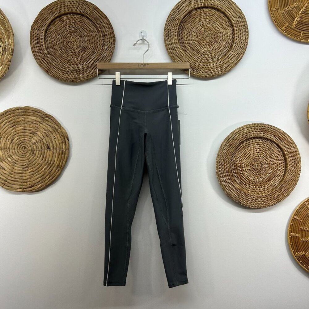 NEW Abercrombie YPB Gray 7/8 Length Leggings XXS SHORT Activewear Athleisure